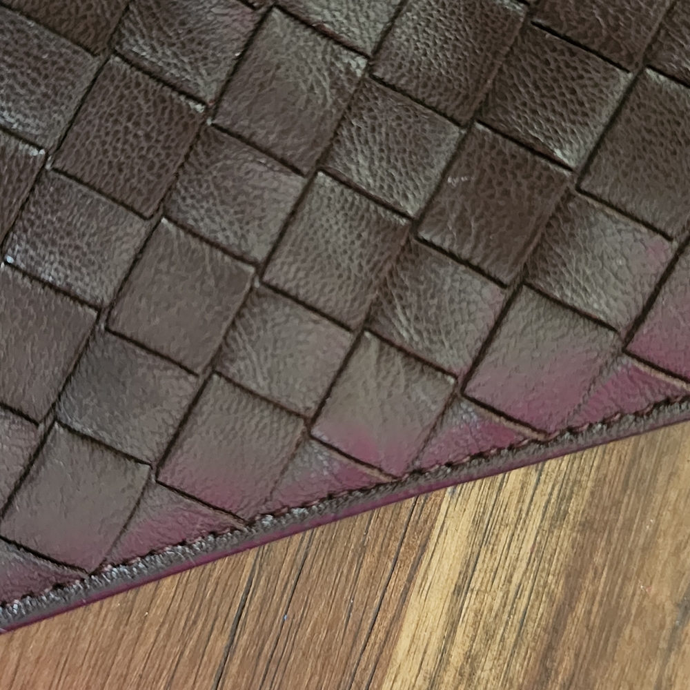 Bottega Veneta Brown Woven Leather Key & Card Holder - Picture 10 of 12